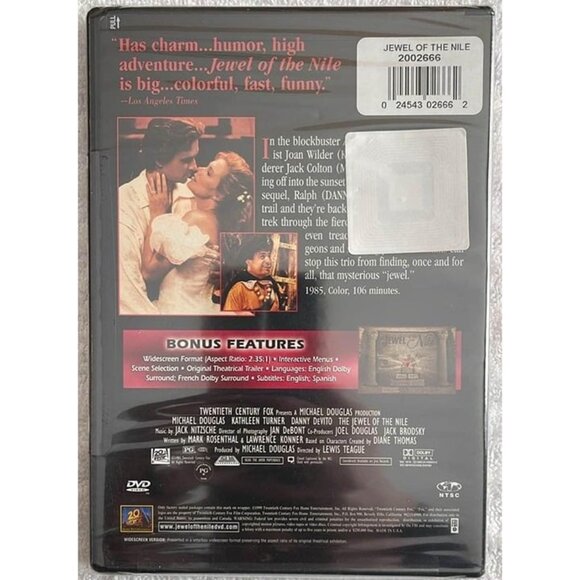 The Jewel of the Nile (Widescreen) DVD - NEW - Michael Douglas, Kathleen Turner - Picture 2 of 2